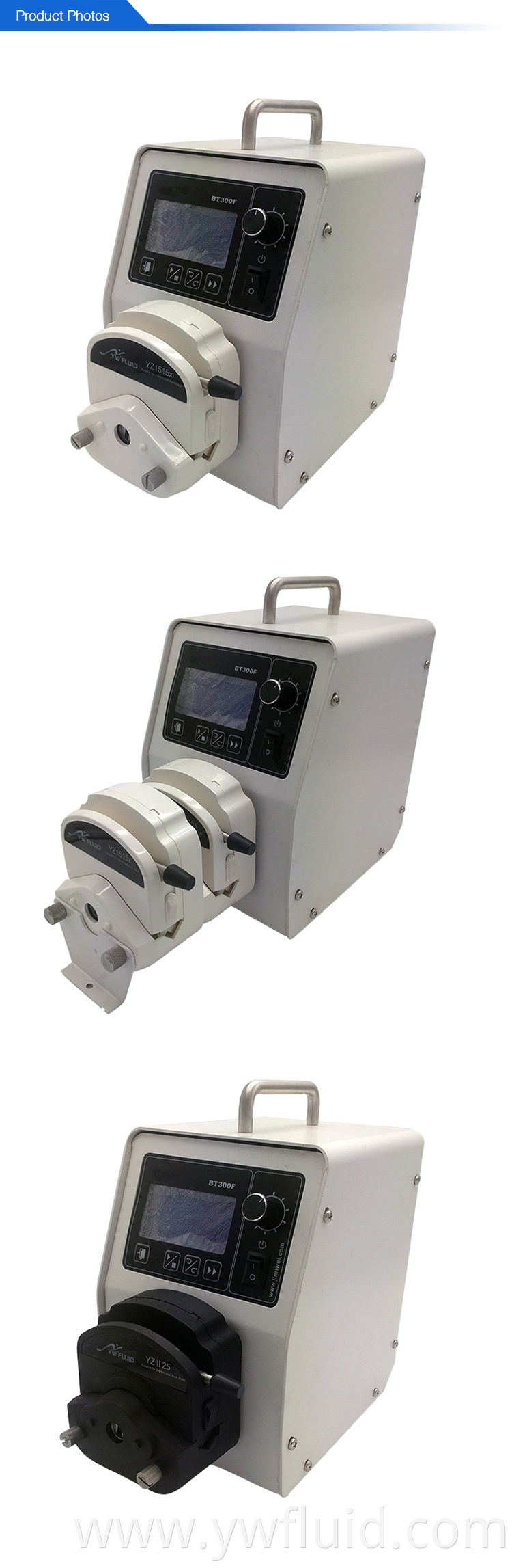 YWfluid Liquid Sampling Peristaltic Pump with AC motor for liquid sampling transfer suction or filling